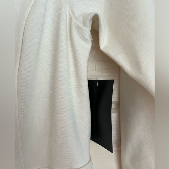 Boston Proper Ivory Knit Off The Shoulder 3/4 Sleeve Dress Size Medium Cruise - Picture 4 of 13